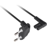Lanberg CEE 7/16 to EC 320 C7 Euro (radio) power cord 1.8m angled VDE | CA-C7CA-12CC-0018-BK