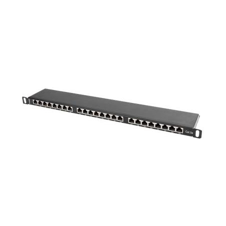 Lanberg | Patch panel 24 port 0.5U 19" CAT.5E FTP with cable organizer shielded | PPS5-0024-B