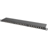 Lanberg | Patch panel 24 port 0.5U 19" CAT.5E FTP with cable organizer shielded | PPS5-0024-B