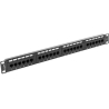 Lanberg | Patch Panel 24 port 1U 19" CAT.6 UTP | PPU6-1024-B | Black