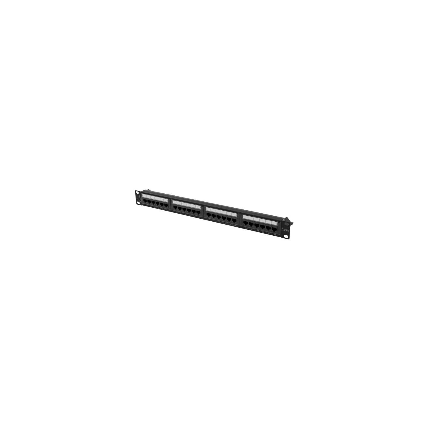 Lanberg | Patch Panel 24 port 1U 19" CAT.6A UTP | PPUA-1024-B | Black