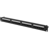 Lanberg | Patch Panel 24 port 1U 19" CAT.6A UTP | PPUA-1024-B | Black