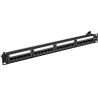 Lanberg | Patch Panel 24 port 1U 19" CAT.6A UTP | PPUA-1024-B | Black