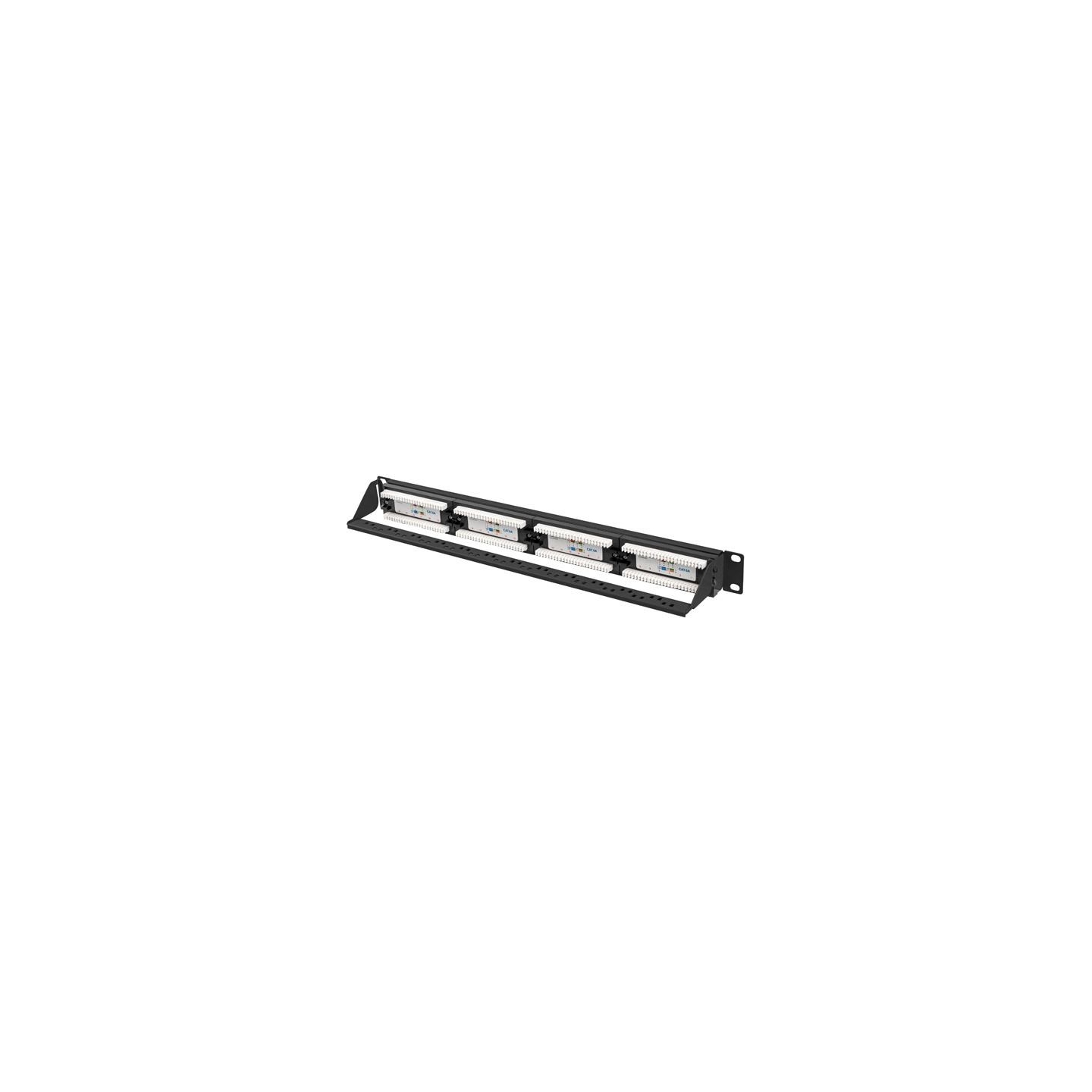 Lanberg | Patch Panel 24 port 1U 19" CAT.6A UTP | PPUA-1024-B | Black