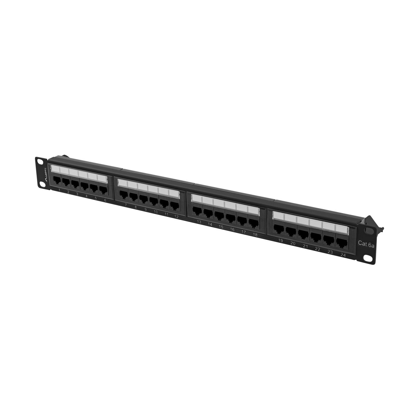 Lanberg | Patch Panel 24 port 1U 19" CAT.6A UTP | PPUA-1024-B | Black
