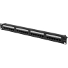 Lanberg | Patch Panel 24 port 1U 19" CAT.6A UTP | PPUA-1024-B | Black