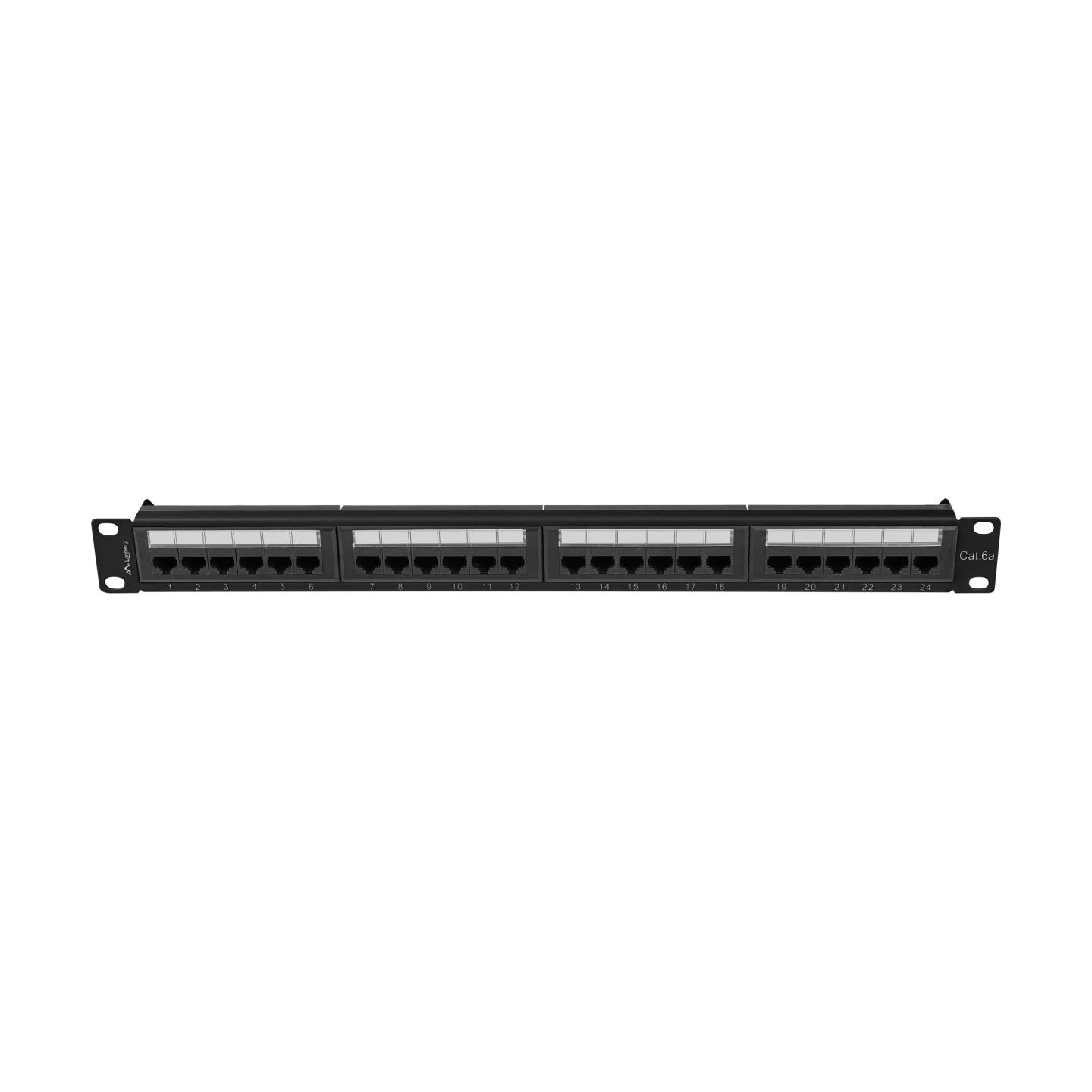 Lanberg | Patch Panel 24 port 1U 19" CAT.6A UTP | PPUA-1024-B | Black