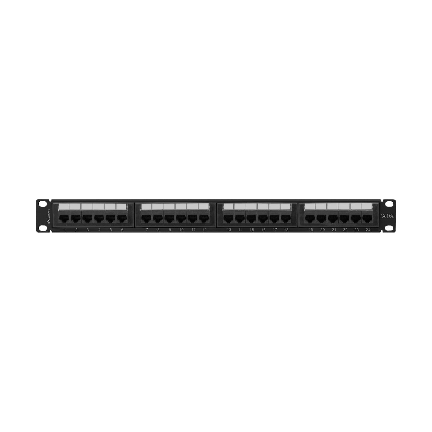 Lanberg | Patch Panel 24 port 1U 19" CAT.6A UTP | PPUA-1024-B | Black