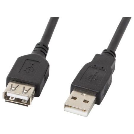 Lanberg | Lanberg USB-A 2.0 Cable, 5 m | CA-USBE-10CC-0050-BK | USB Type-A to USB Type-A