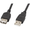 Lanberg | Lanberg USB-A 2.0 Cable, 5 m | CA-USBE-10CC-0050-BK | USB Type-A to USB Type-A