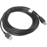 Lanberg | Lanberg USB-A 2.0 Cable, 5 m | CA-USBE-10CC-0050-BK | USB Type-A to USB Type-A