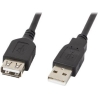 Lanberg | Lanberg USB-A 2.0 Cable, 5 m | CA-USBE-10CC-0050-BK | USB Type-A to USB Type-A