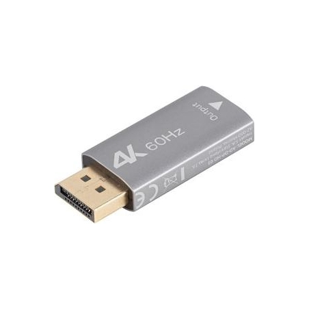 Lanberg Displayport (M) to HDMI (F) Adapter 4K, Silver | AD-DP-HD-01