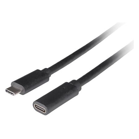 Lanberg | USB-C M/F 3.1 Cable | CA-USBE-20CC-0015-BK