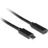 Lanberg | USB-C M/F 3.1 Cable | CA-USBE-20CC-0015-BK
