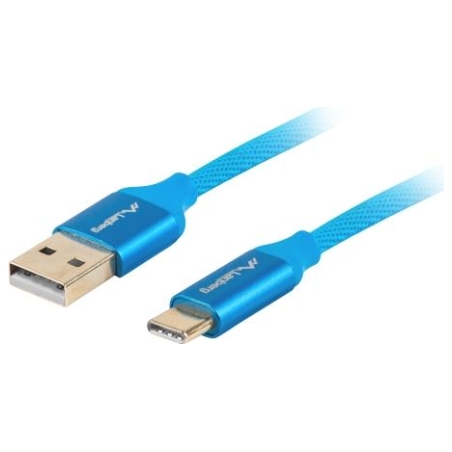 Lanberg | USB Type-C to USB Type-A 2.0 Cable Blue QC 3.0 Premium, 1.8 m | CA-USBO-22CU-0018-BL | USB Type-C to USB Type-A