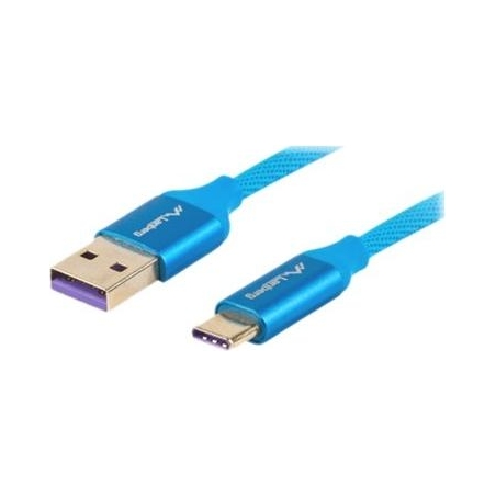 Lanberg | USB Type-C to USB Type-A 2.0 Cable Blue QC 3.0 Premium, 1.8 m | CA-USBO-22CU-0018-BL | USB Type-C to USB Type-A