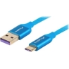Lanberg | USB Type-C to USB Type-A 2.0 Cable Blue QC 3.0 Premium, 1.8 m | CA-USBO-22CU-0018-BL | USB Type-C to USB Type-A