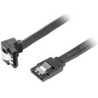 Lanberg SATA Data III (6GB/s) Cable 50CM Angled Metal Clips | CA-SASA-13CU-0050-BK