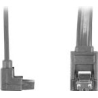 Lanberg SATA Data III (6GB/s) Cable 50CM Angled Metal Clips | CA-SASA-13CU-0050-BK