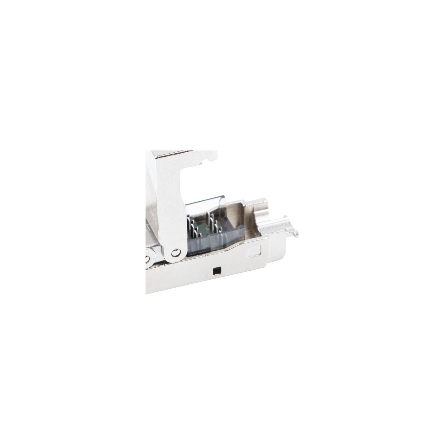 Lanberg | 2X RJ45 CAT6A FTP Plug 8P8C Tool-less Adapter | PL2SA-6000TL | Silver/Transparent