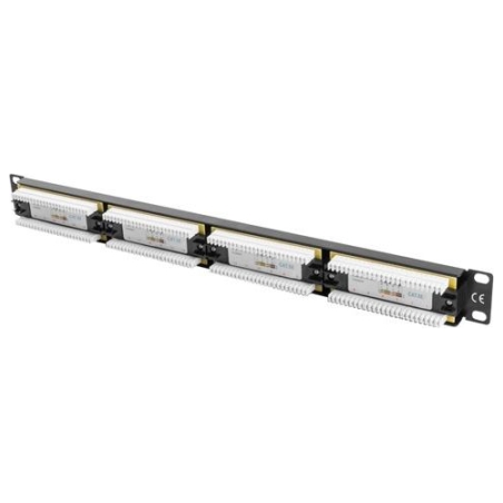 Lanberg | Patch Panel 24 port 1U 19" CAT.5E UTP | PPU5-1024-B | Black