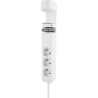 Neomounts | Desk socket with clamp and USB-C and USB-A ports - Quick charge | DS22-840WH6 | White