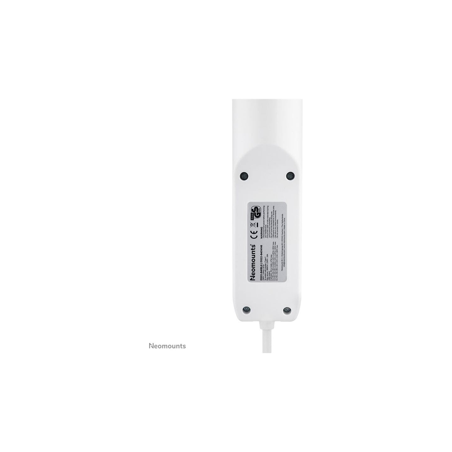 Neomounts | Desk socket with clamp and USB-C and USB-A ports - Quick charge | DS22-840WH6 | White