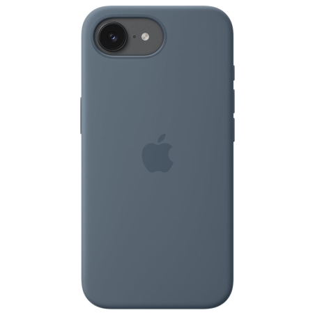 Apple iPhone 17e Silicone Case with MagSafe – Anchor Blue | Apple
