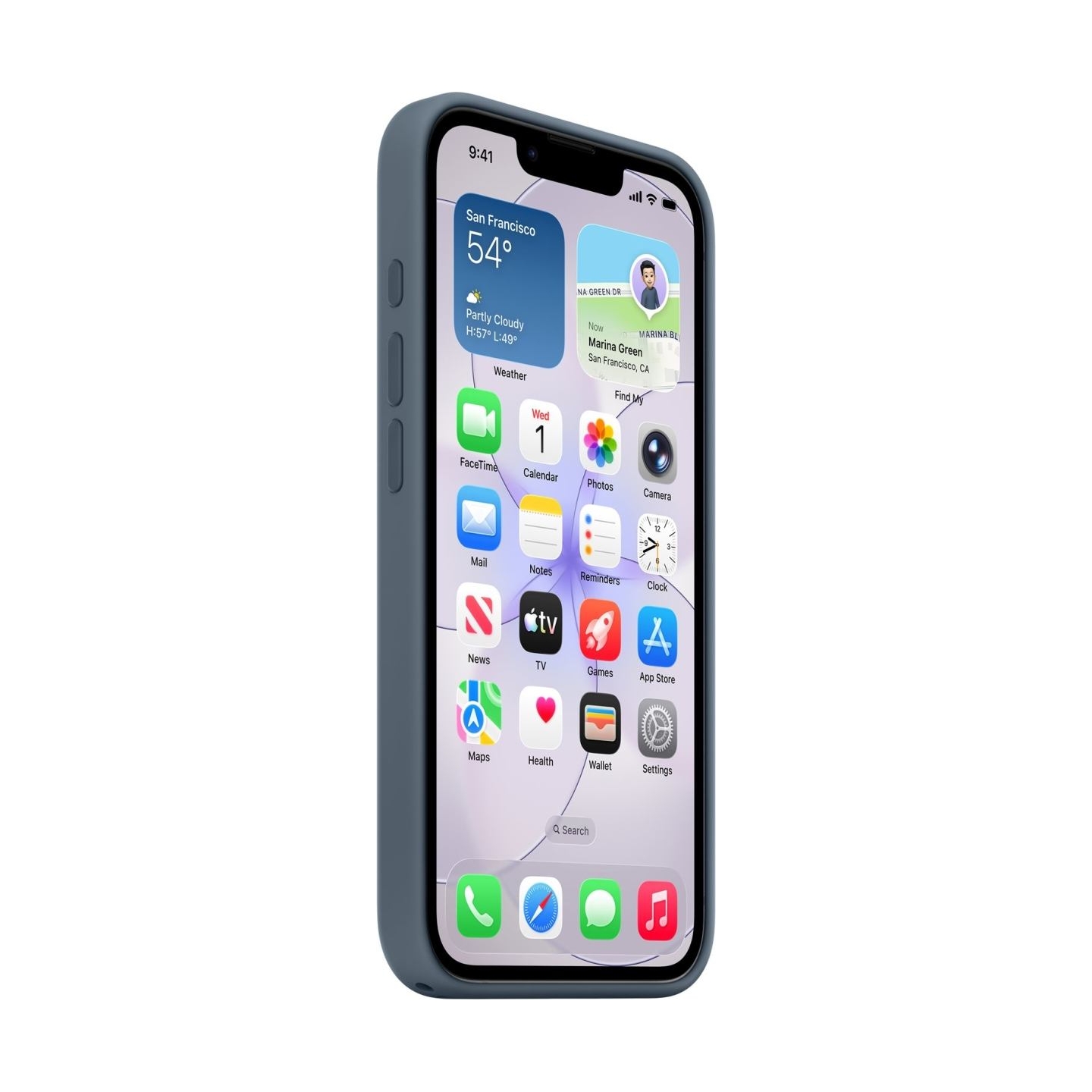 Apple iPhone 17e Silicone Case with MagSafe – Anchor Blue | Apple