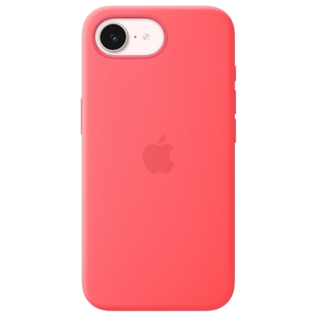 Apple iPhone 17e Silicone Case with MagSafe – Bright Guava | Apple