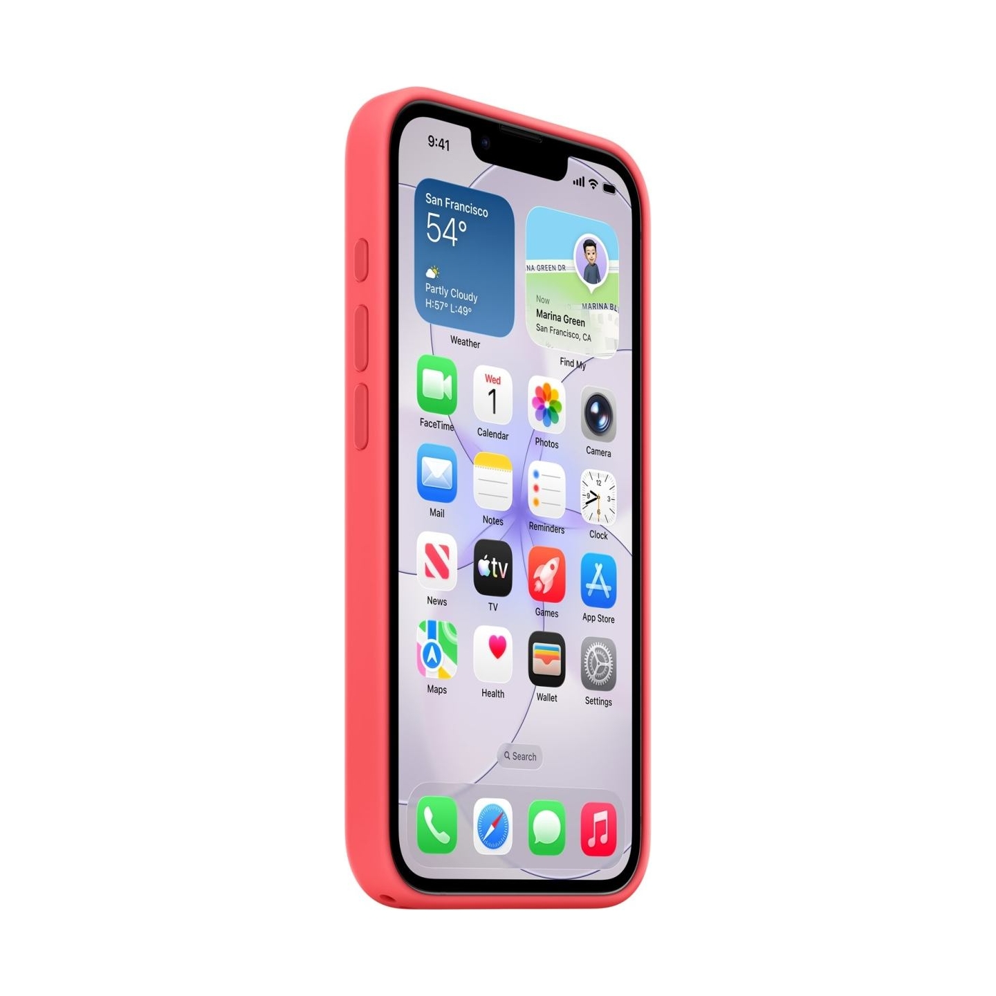 Apple iPhone 17e Silicone Case with MagSafe – Bright Guava | Apple