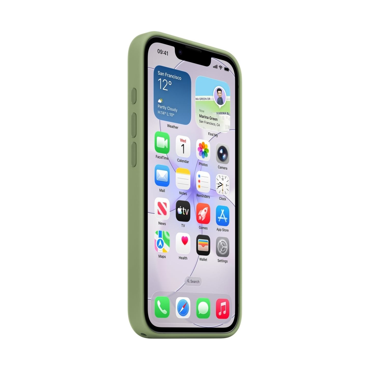 Apple iPhone 17e Silicone Case with MagSafe – Light Moss | Apple