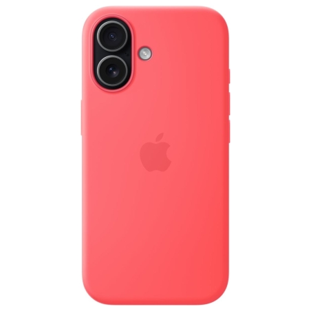 Apple iPhone 17 Silicone Case with MagSafe – Bright Guava | Apple