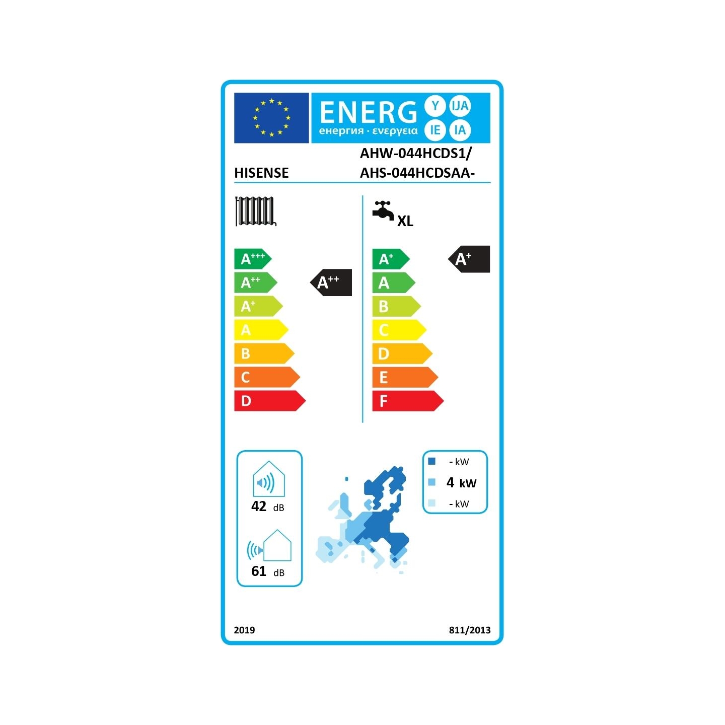 Hisense | AHS-044HCDSAA-23 | Hi-Therma Integra 4.4 kw Heat pump Indoor unit