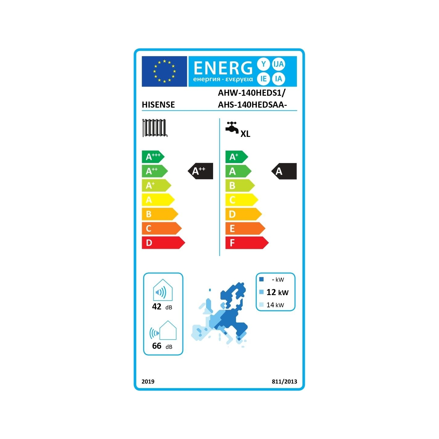 Hisense | AHS-140HEDSAA-23 | Hi-Therma Integra 14 kw indoor unit with 230l boiler