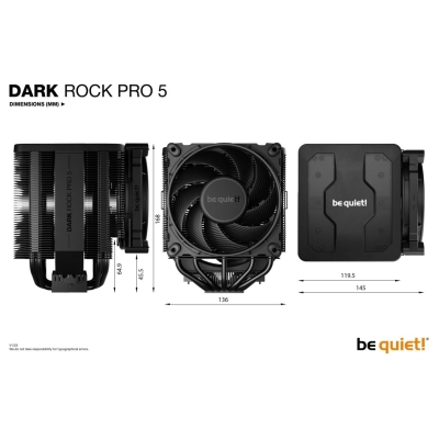 Be Quiet CPU COOLER S_MULTI/DARK ROCK PRO 5 BK036 BE QUIET