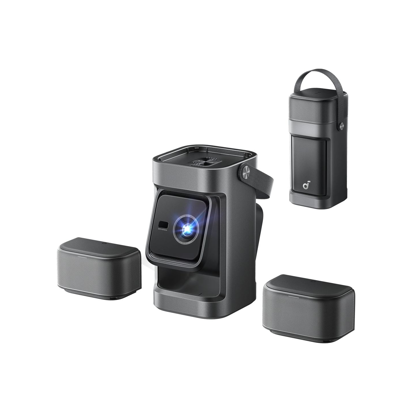 Anker Nebula Nebula P1 Portable Projector with Detachable Speakers | Full HD (1920x1080) | 650 ANSI lumens | Grey
