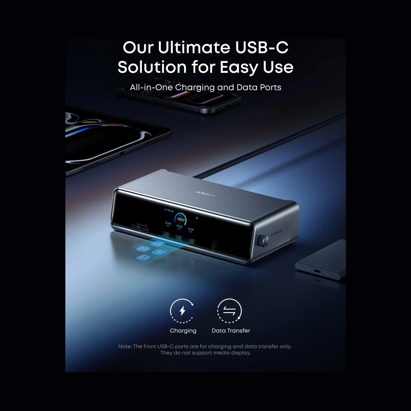 Anker Prime Docking Station (14-in-1, Triple Display, DisplayLink) | A83B33A1
