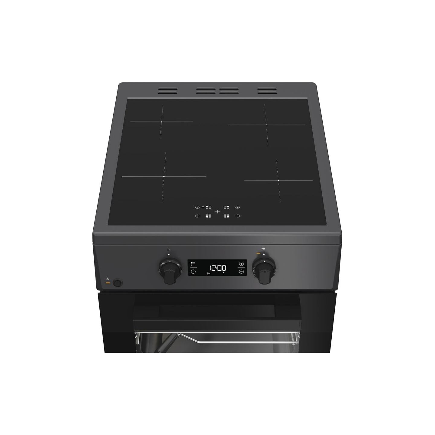 Whirlpool Cooker | W5I8LCSTA | Hob type Induction | Oven type Electric | Anthracite | Width 50 cm | Depth 60 cm | 60 L