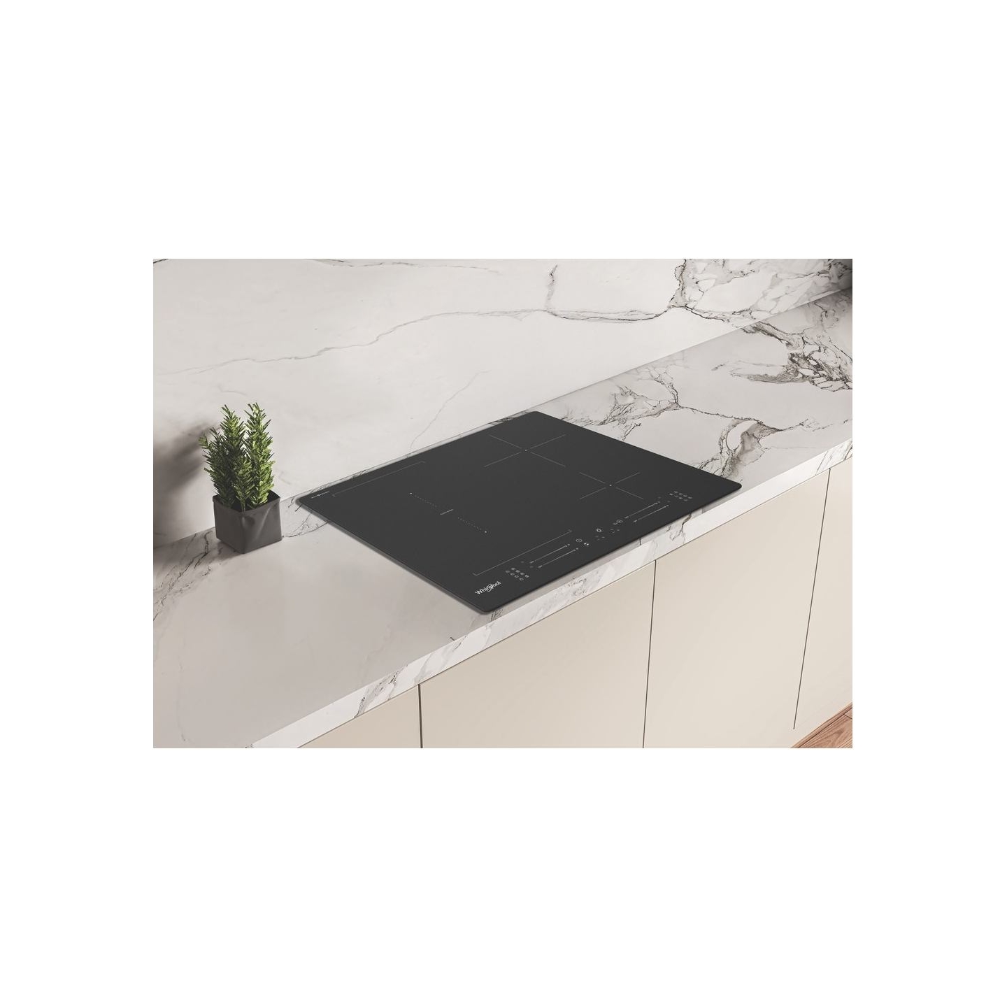 Whirlpool WF S7560NE BM | Hob | Induction | Number of burners/cooking zones 4 | Electronic | Black | Timer