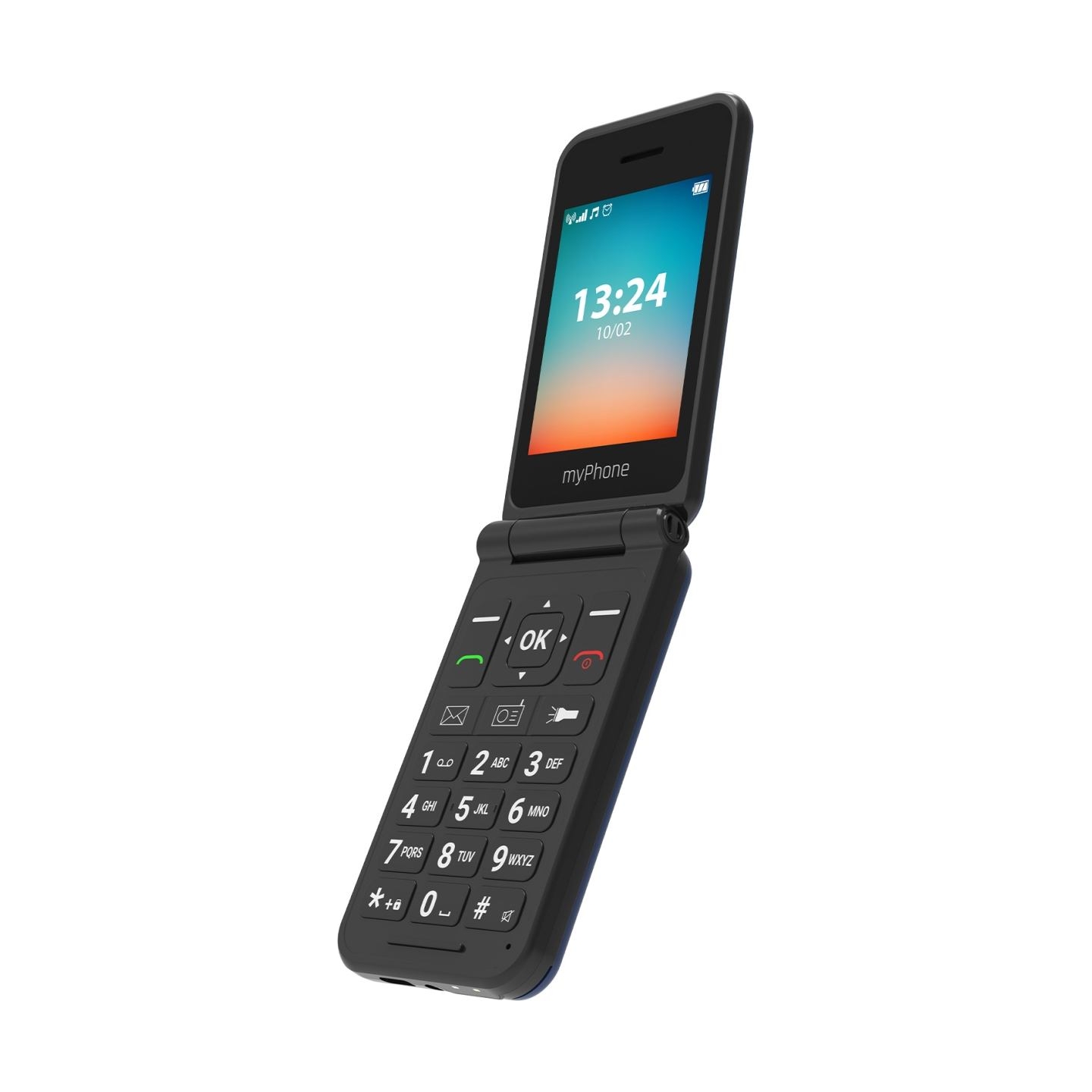 Myphone Flip | LTE | Navy Blue | 2.8 " | TFT | 48 MB | 128 MB | 3G | Bluetooth | 2.1 | USB version Type-C | Built-in camera | Ma