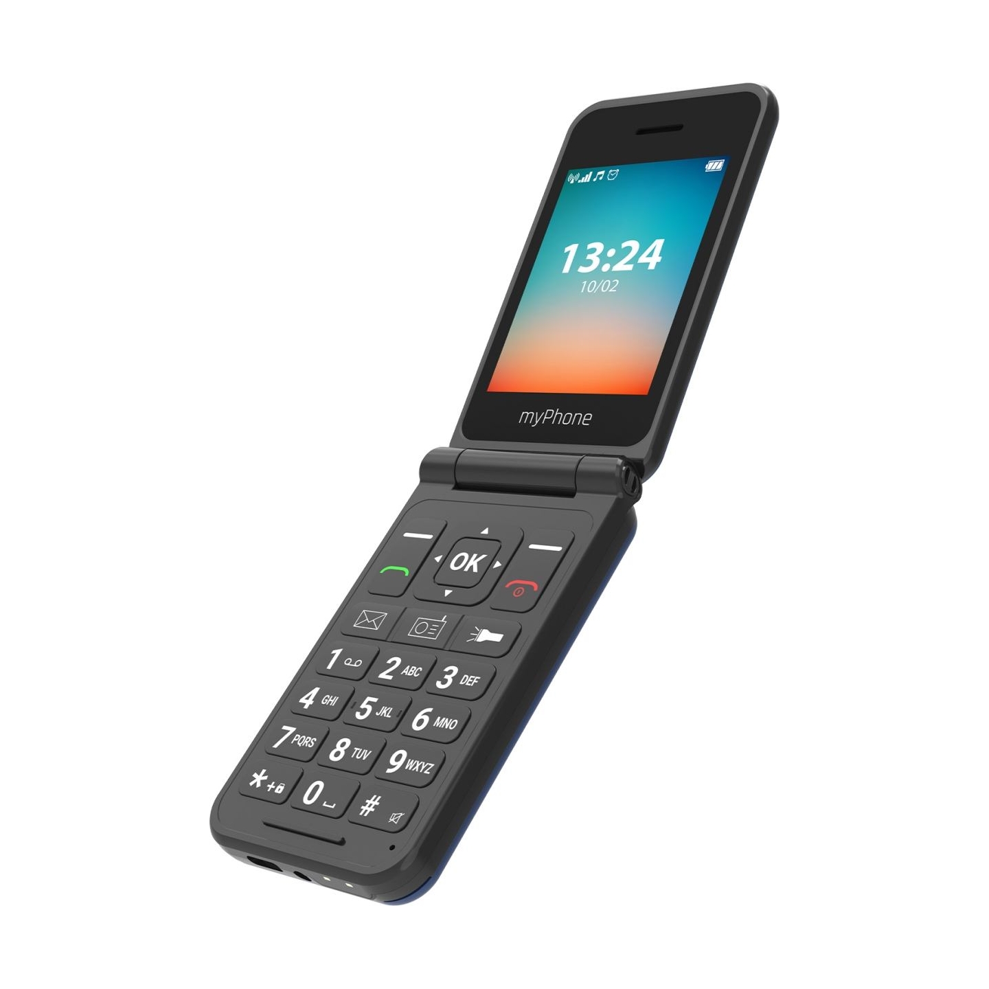 Myphone Flip | LTE | Navy Blue | 2.8 " | TFT | 48 MB | 128 MB | 3G | Bluetooth | 2.1 | USB version Type-C | Built-in camera | Ma