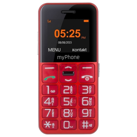 Myphone | Halo Easy | Red | 1.77 " | TFT | 24 MB | 32 MB | Single SIM | Bluetooth | Main camera resolution 0.3 MP | 1000 mAh