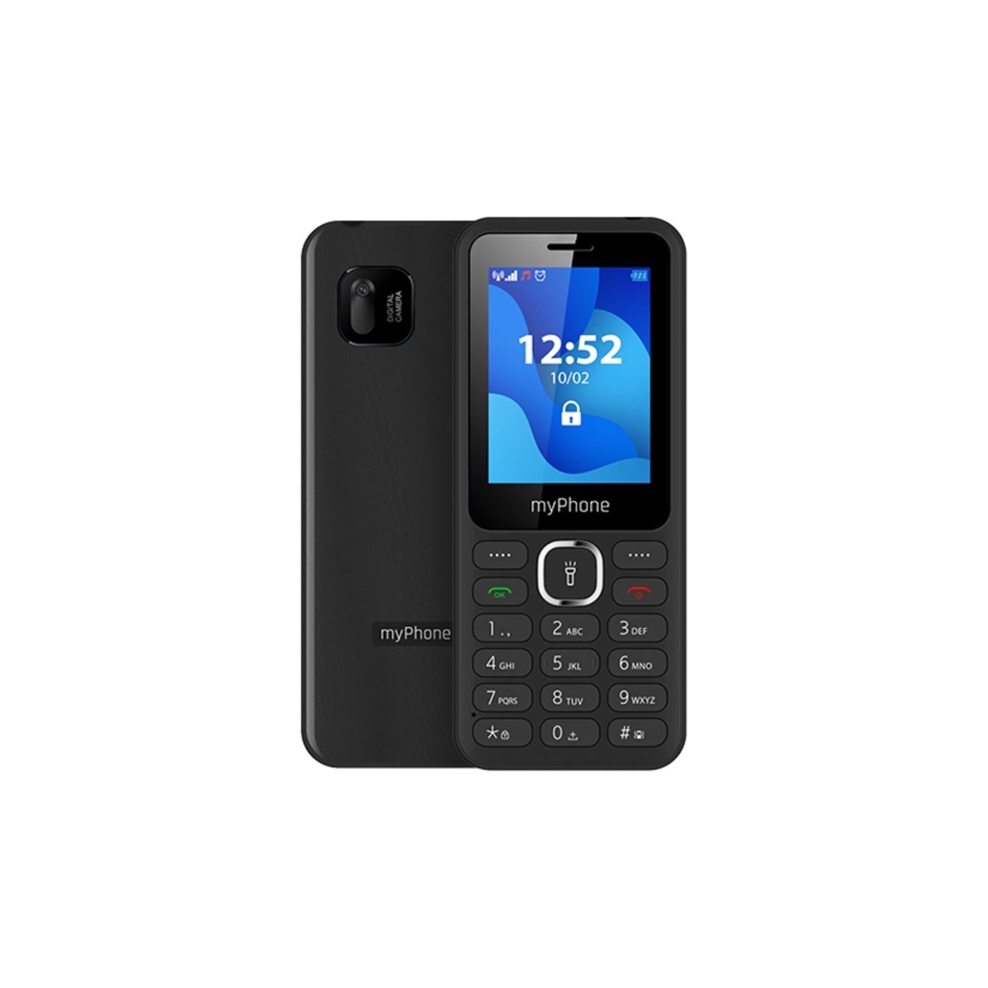 Myphone 6320 | Black | 2.4 " | TFT | 32 MB | 32 MB | Dual SIM | Main camera resolution 0.3 MP | 100 mAh