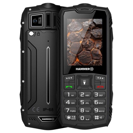 Hammer ROCK LTE | Black | 2.4 " | IPS | 48 MB | 128 MB | Dual SIM | 3G | Main camera resolution 2 MP | 3000 mAh | USED, REFURBIS