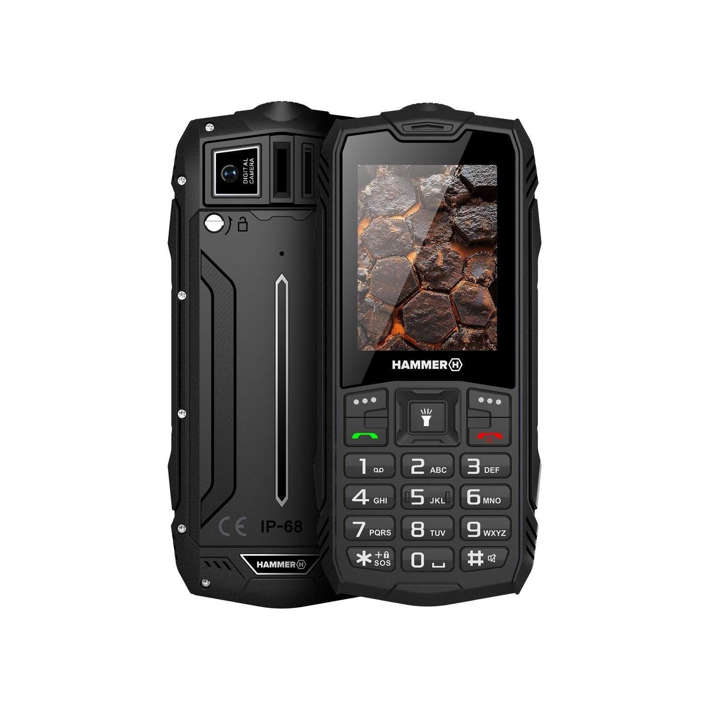 Hammer ROCK LTE | Black | 2.4 " | IPS | 48 MB | 128 MB | Dual SIM | 3G | Main camera resolution 2 MP | 3000 mAh | USED, REFURBIS