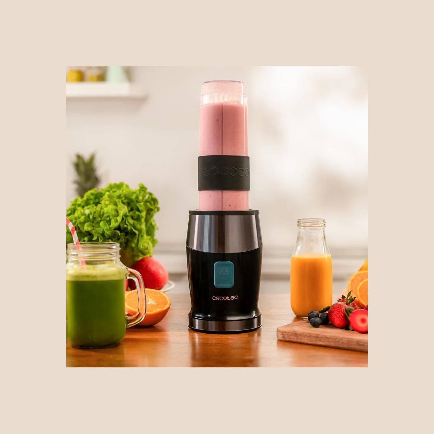 Cecotec Blender | Power Titanium 900 ProGo | Tabletop | 900 W | Jar capacity 2x0.57 L | Ice crushing | Black