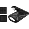 Cecotec Sandwich Maker | Rock'nToast Family 3in1 | 1500 W | Number of plates 3 | Black