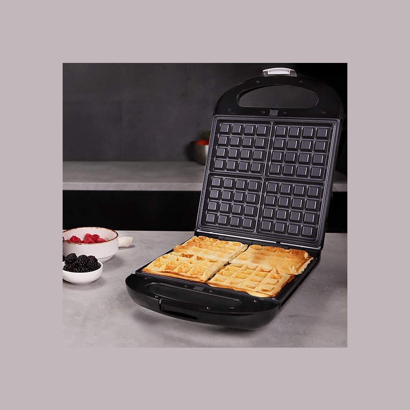 Cecotec Sandwich Maker | Rock'nToast Family 3in1 | 1500 W | Number of plates 3 | Black